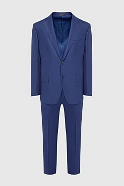 Corneliani костюм шерстяной серый с однобортным пиджаком мужской 140621 - фото 1
