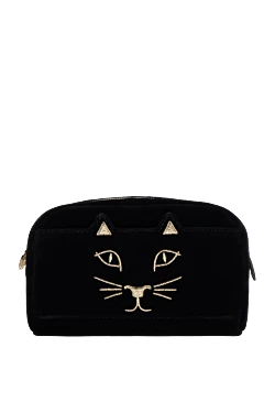Charlotte Olympia сумка женская черная с вышивкой кота 142005 - фото 1