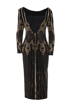 Balmain сукня з бавовни чорна жіноча 143000 - фото 1