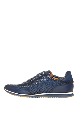 Magnanni blue leather sneakers for men 143415 - photo 1