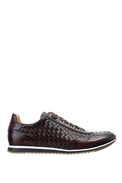 Magnanni brown leather sneakers for men 143416 - photo 1