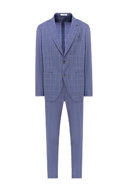 Sartoria Latorre костюм чоловічий із вовни блакитний 144517 - фото 1