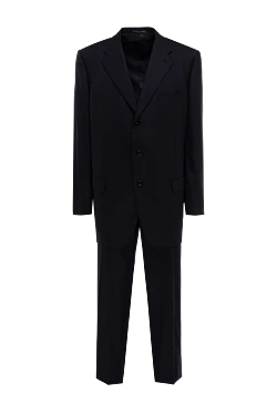 Corneliani костюм шерстяной серый с пиджаком на три пуговицы мужской 144835 - фото 1