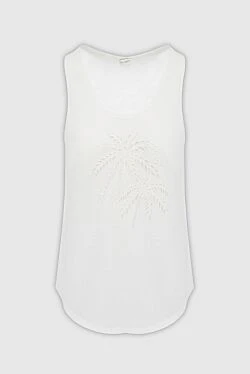 Saint Laurent white cotton top for women 144904 - photo 1