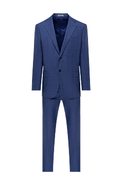 Corneliani костюм мужской из шерсти голубой 145104 - фото 1