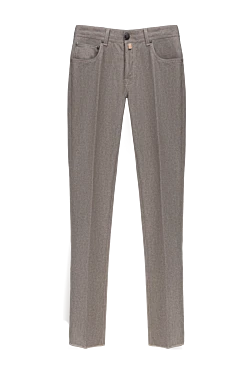 Corneliani брюки из шерсти бежевые мужские 146661 - фото 1