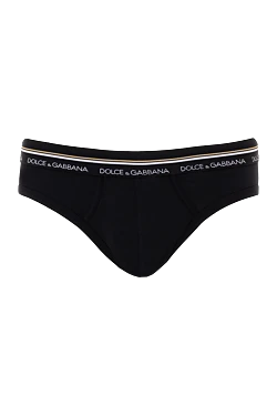 Dolce & Gabbana чоловічі чорні труси брифи з бавовни та еластану 146917 - фото 1