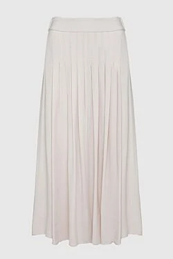 Peserico beige viscose and wool skirt for women 147106 - photo 1