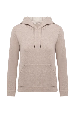 Peserico women's beige hoodie made of cotton and elastane 147115 - photo 1