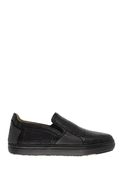 Tardini black leather and alligator leather sneakers for men 147558 - photo 1