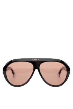Gucci очки для защиты от солнца из металла и пластика коричневые мужские 149303 - фото 1