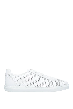 Doucal`s white leather snickers for men 149738 - photo 1
