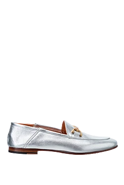 Andrea Ventura loafers women's leather with gilded decoration silver 149814 - photo 1