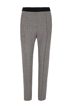 Ermanno Scervino брюки женские в узор гусиная лапка черные 150136 - фото 1