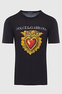 Dolce & Gabbana футболка з бавовни чорна чоловіча 150856 - фото 1