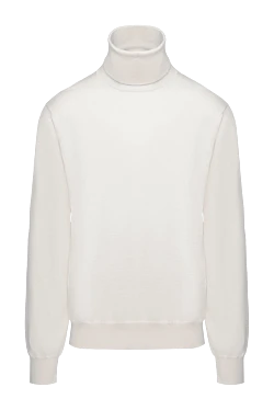 Dolce & Gabbana гольф мужской из шерсти и шелка белый 151137 - фото 1