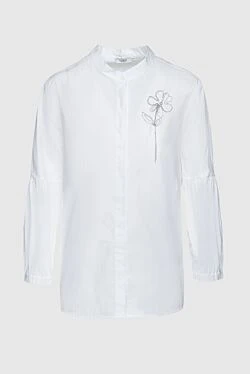 Peserico women's blouse with embroidered flower white 151470 - photo 1