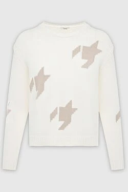 Peserico white womens jumper with a geometric pattern 151475 - photo 1