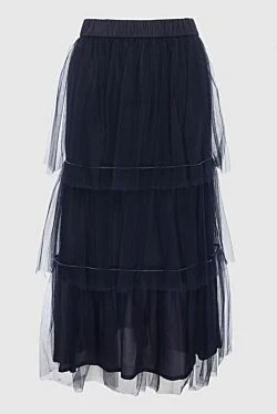 Peserico women's dark blue skirt with ruffles 153624 - photo 1
