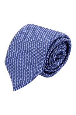 Corneliani silk tie purple with structured micro-pattern men's 153843 - photo 1