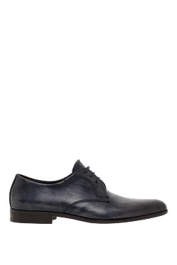 Roberto Morelli dark blue classic leather derby shoes for men 154995 - photo 1