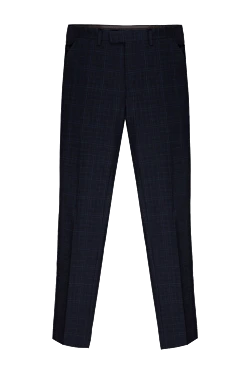 Corneliani брюки из шерсти и эластана синие мужские 155067 - фото 1