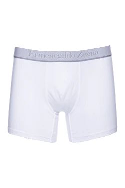 Ermenegildo Zegna боксери з бавовни та еластану білі чоловічі. 156216 - фото 1