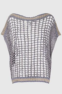 Panicale gray poncho for women 156551 - photo 1