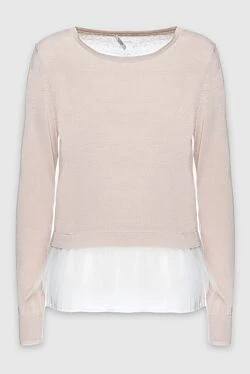 Peserico beige linen and cotton jumper for women 157014 - photo 1