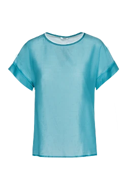 Peserico women's blouse with short sleeves blue 157075 - photo 1
