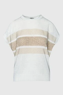 Peserico white womens sleeveless jumper 157579 - photo 1