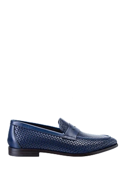 Roberto Morelli blue leather loafers for men 157883 - photo 1