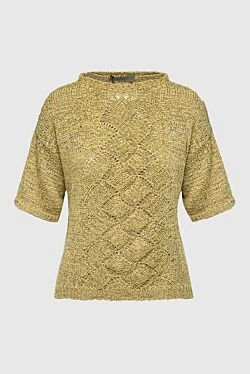 D.Exterior yellow polyester and polyamide jumper for women 157968 - photo 1