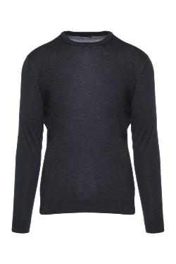 Cesare di Napoli black silk jumper with a crew neck for men 158170 - photo 1