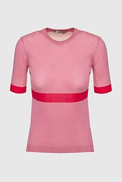 Ermanno Scervino блуза з бавовни та поліаміду рожева жіноча 158701 - фото 1