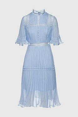 Fleur de Paris сукня блакитна з рюшами жіноча 159098 - фото 1