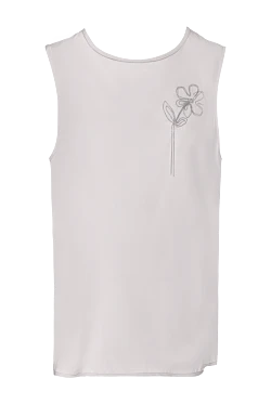 Peserico top made of silk and elastane gray for women 159616 - photo 1