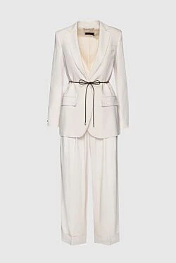 Peserico beige viscose and elastane trouser suit for women 159656 - photo 1