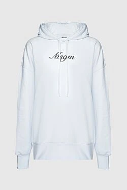 MSGM женское белое хлопковое худи с логотипом 159678 - фото 1