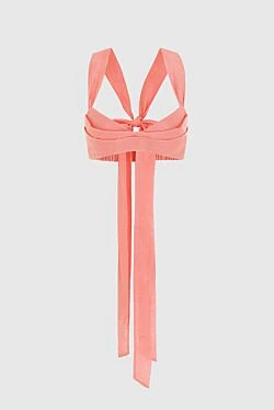 Zimmermann pink linen and silk top for women 159767 - photo 1