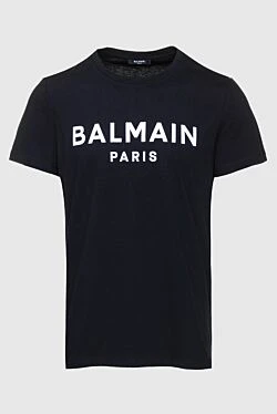 Balmain black cotton t-shirt for men 159802 - photo 1