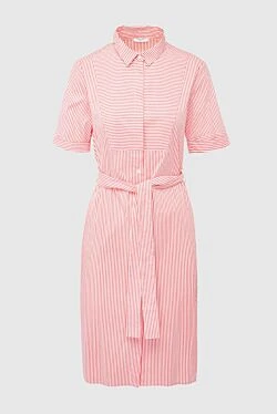 Peserico pink striped shirt dress with belt for women 160046 - photo 1