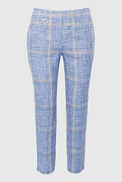 Lorena Antoniazzi women's checkered print pants navy blue 160698 - photo 1