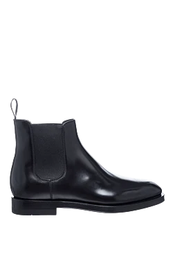 Santoni ботинки женские черные кожаные с эластичными элементами 160800 - фото 1