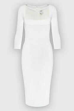 Herve Leger сукня біла облягаюча з квадратним вирізом жіноча 160864 - фото 1