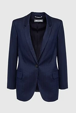 Peserico blue linen and wool jacket for women 161089 - photo 1