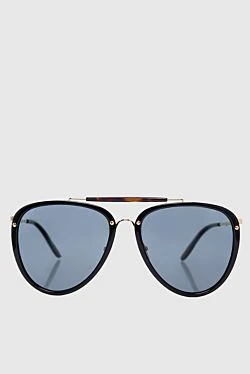 Gucci мужские черные солнцезащитные очки из металла и пластика 161151 - фото 1