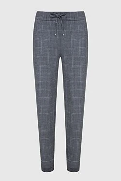 D.Exterior women's pants in a checkered pattern with ties gray 161740 - photo 1
