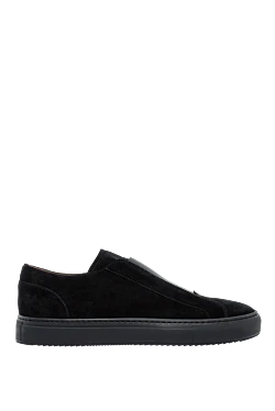 Doucal`s black nubuck sneakers for men 161847 - photo 1