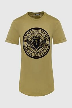 Balmain green cotton t-shirt for men 161982 - photo 1